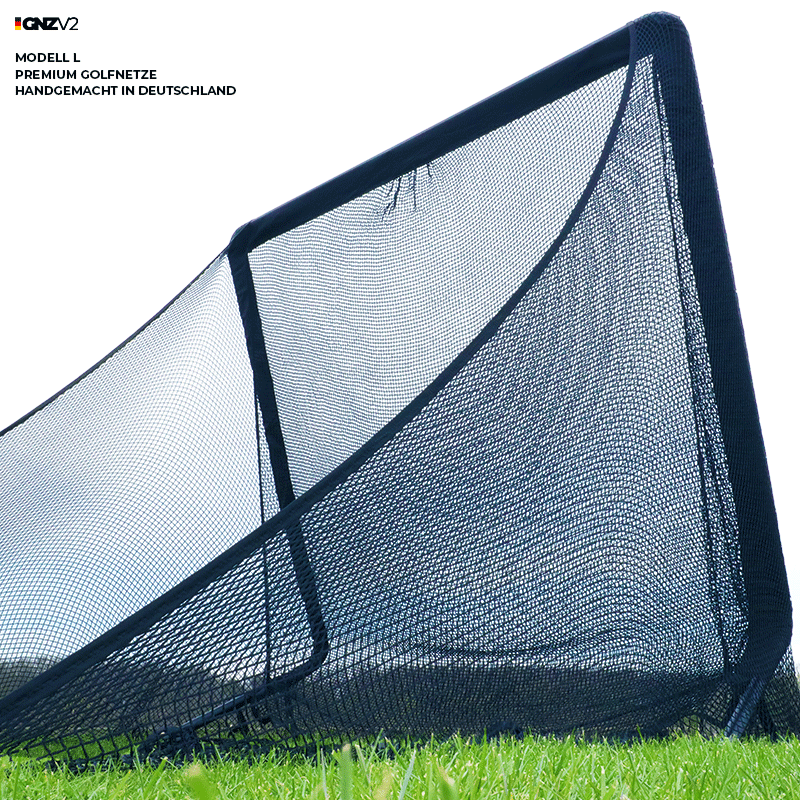 GNZV2 Golf Net Driving Range | Model L | Incl. Small Golf Hitting Mat and Accessories
