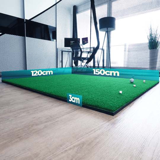 Golf Abschlagmatte | 150cm x 120cm x 3,5cm | Inkl. Zubehör
