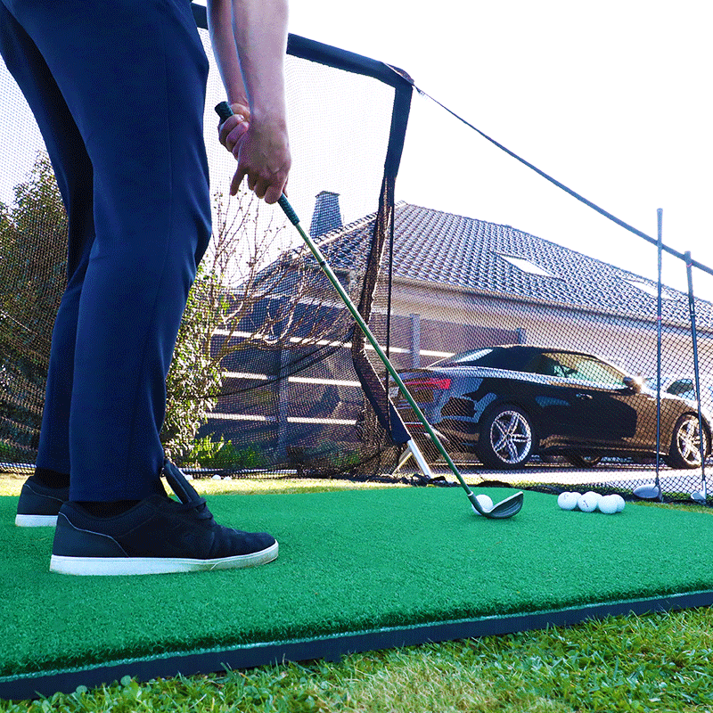 Golf Abschlagmatte | 150cm x 120cm x 3,5cm | Inkl. Zubehör