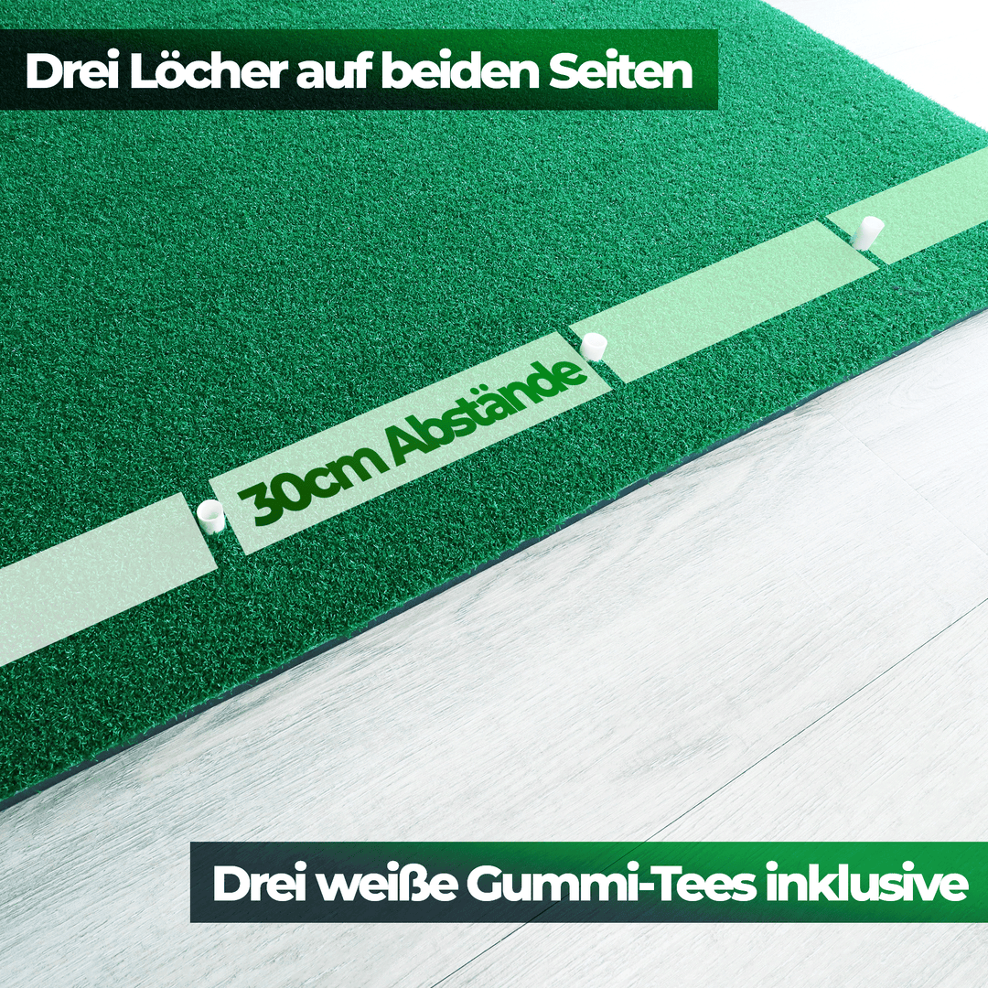 Golf Abschlagmatte | 150cm x 120cm x 3,5cm | Inkl. Zubehör