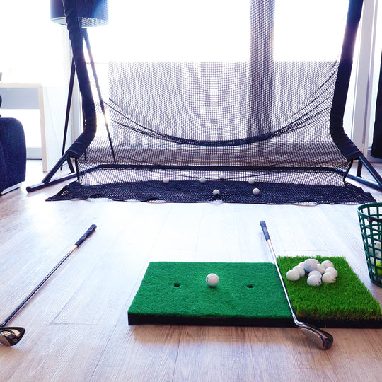 Golf Abschlagmatte | 70cm x 40cm x 2cm | Inkl. Zubehör