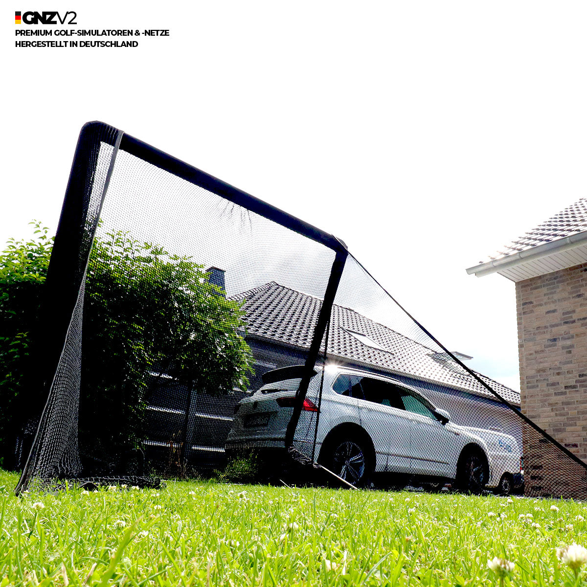 Filet de Practice de Golf GNZV2 | Modèle L | Inclus Grand Tapis de Frappe et Accessoires