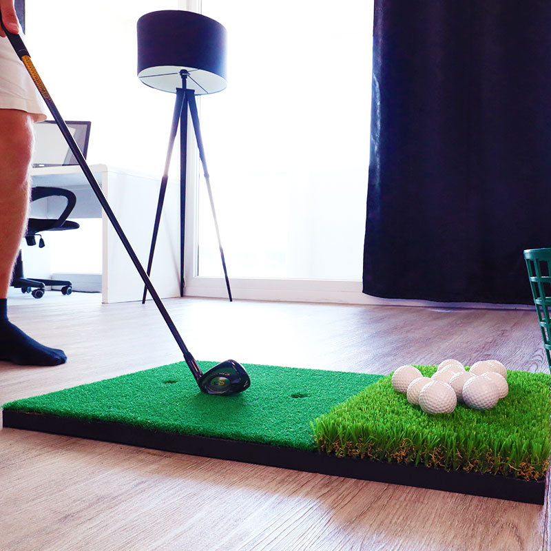 Golf Abschlagmatte | 70cm x 40cm x 2cm | Inkl. Zubehör