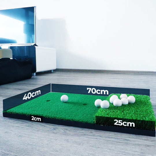 Golf Abschlagmatte | 70cm x 40cm x 2cm | Inkl. Zubehör