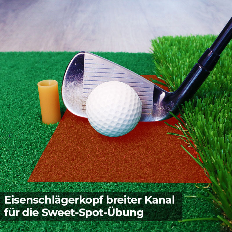 Golf Abschlagmatte | 70cm x 40cm x 2cm | Inkl. Zubehör